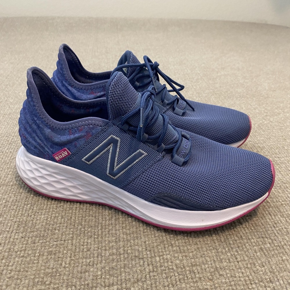 New Balance Fresh Foam Roav Shoes Womens Size 10 Blue Mesh Cushioned WROAVP1